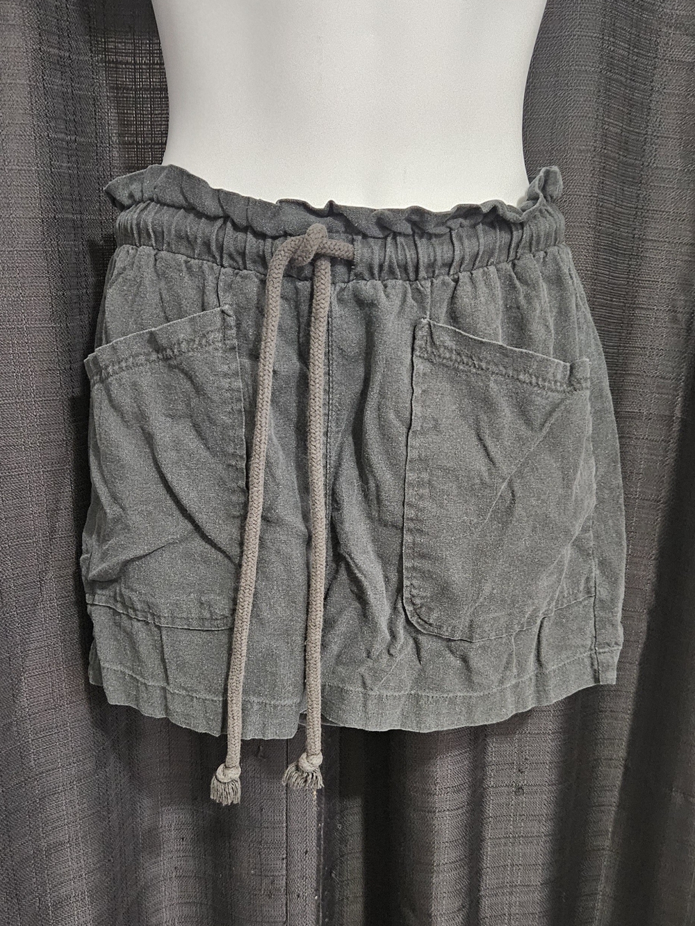 Universal Thread Washed Charcoal Elastic Waist Skirt